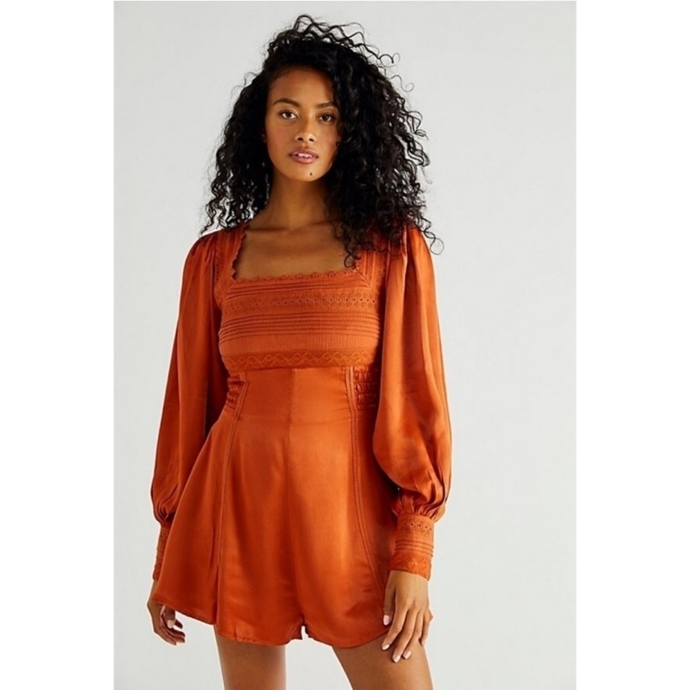 So sexy NWT Free people Orange 🍊 Farrow Romper